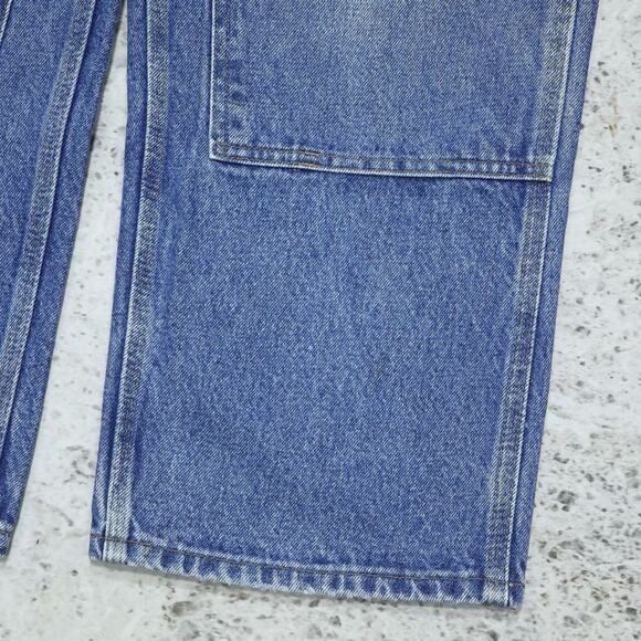 Vintage Carhartt B73 DST Faded Blue Jeans Denim Double Knee Carpenter Pant 35x29 - Picture 13 of 16